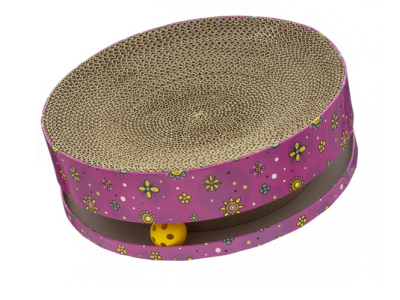 Kratzbrett - Kratzpappe - Kratztonne Hoch - Play and Catch mit Katzenminze - Spielzeug - Ø33x11cm