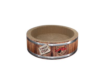 Catit Play Pirates - Fassförmiges Kratzspielzeug für Katzen