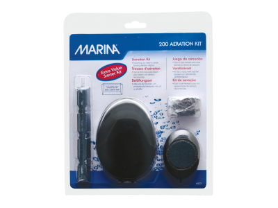 Marina Luftpumpen Set, Durchlüfter Set 200 für Aquarien bis 225 Liter