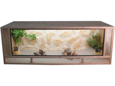 OSB Terrarium - Holzterrarium - Front aus massiven Fichtenhholzrahmen