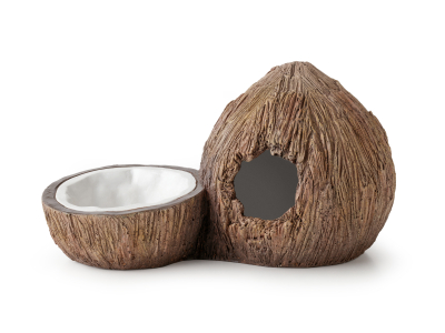 Exo Terra Tiki Kokosnuss Höhle & Wassernapf 19cm x 11cm x11cm 