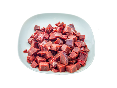 BARF - 500g reines Rinderherzen in Würfel