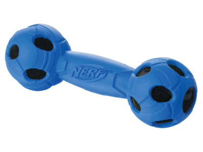 Gummiummantelte Hantel mit Quietsch-Geräusch Ø 17,8 cm