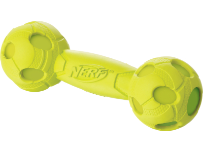 Nerf Dog Squeak Barbell - Gummi-Bälle mit Quietschgeräusch Größe: 17,8 cm