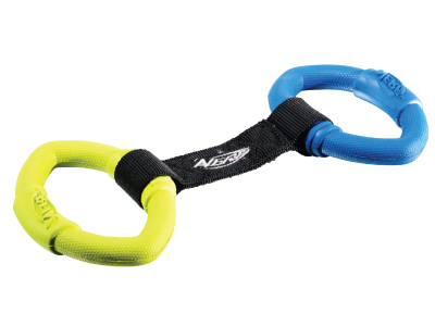 Nerf Dog Tug Toy Ziehspielzeug mit Gummiringen, Größe / Länge 33 cm