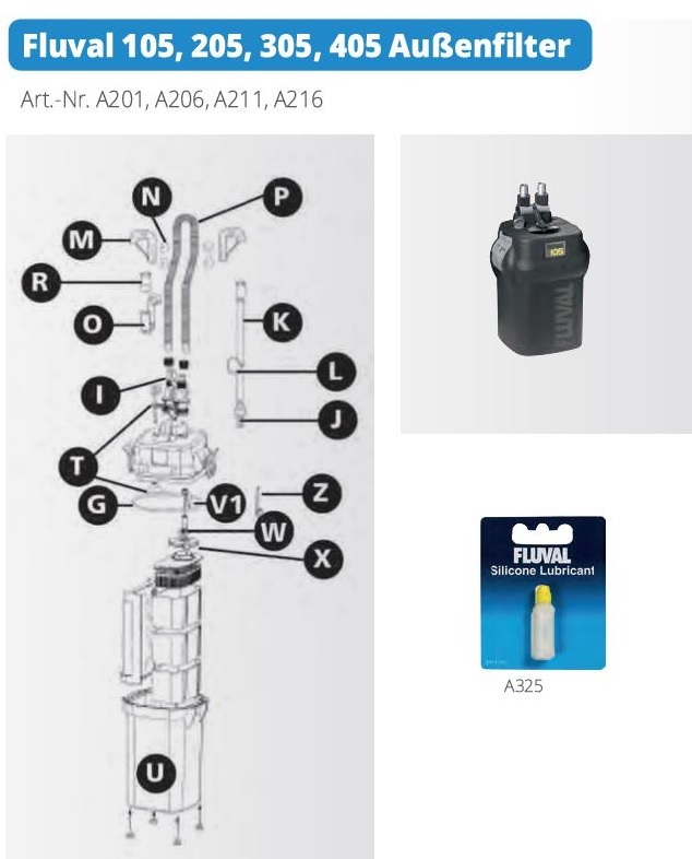 Fluval 105 205 305 405 Ersatzteile